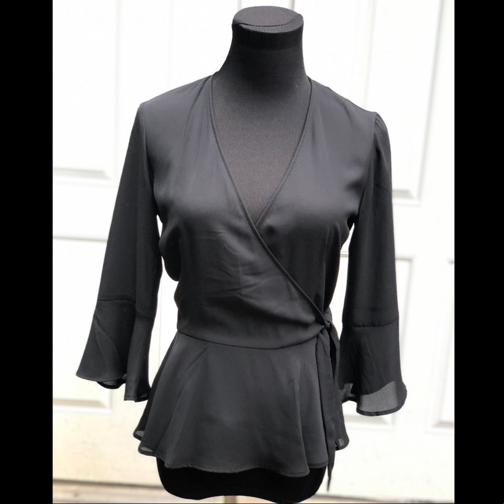 Lightweight Black Wrap Cardigan